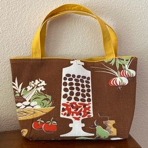 Bag / Tote / Purse / Shopping / Farmer’s Market ~ Vintage Fabric ~ Vegetables